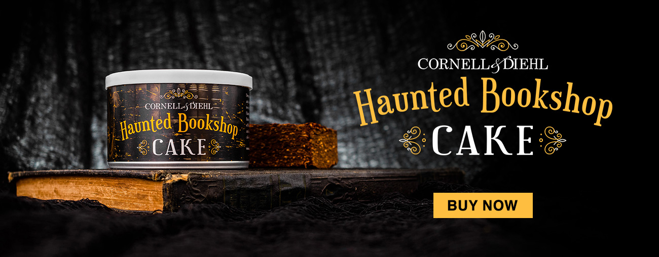 Cornell and Diehl's Haunted Bookshope Cake At Smokingpipes.com!