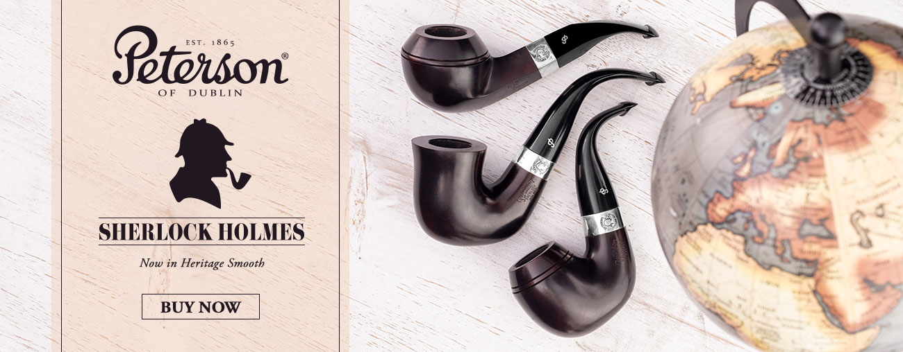 Peterson's Sherlock Holmes Heritage Smooth Pipes Are At Laudisi Distribution Group!